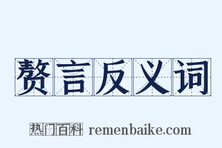 赘言反义词是什么意思的图片